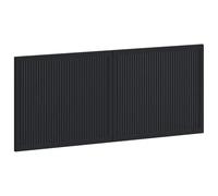 Wall Mounted Headboard Moisture Resistant 120 x 3 x 50 cm Black Engineered Wood