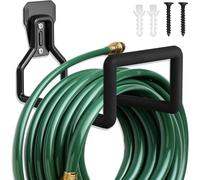 Wall Mounted Heavy Duty Garden Water Hose Hanger 19x12cm Solid Steel Hosepipe Holder, Metal Garage Storage Hooks Wall Storage Bracket for Water Hoses Extension Cords
