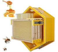 Wall-Mounted Hexagon Bee Hive,Indoor Observation Beehive Starter Kit with Acrylic Viewing Window,3 Frames & 6 Honeycomb Trays,for Beekeeping Enthusiasts,Bee Farm