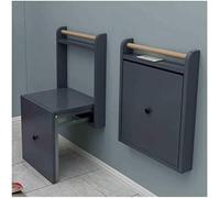 Wall-Mounted Hidden Folding Chair, Space-Saving Design, Supports 200kg, Ideal for Various Occasions, Gray, Durable and Stylish, Perfect for Small Spaces.