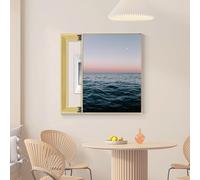 Wall Mounted Hidden Meter Box, Wall Mounted, Indoor Restaurant Electrical Meter Box Decoration Hidden Painting, Ideal for Your Home Protective lid,012,45 * 60cm