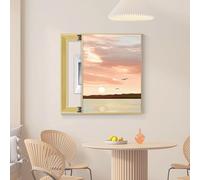 Wall Mounted Hidden Meter Box, Wall Mounted, Indoor Restaurant Electrical Meter Box Decoration Hidden Painting, Ideal for Your Home Protective lid,016,45 * 60cm