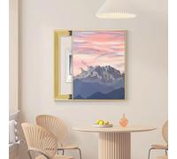 Wall Mounted Hidden Meter Box, Wall Mounted, Indoor Restaurant Electrical Meter Box Decoration Hidden Painting, Ideal for Your Home Protective lid,007,45 * 60cm