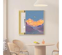 Wall Mounted Hidden Meter Box, Wall Mounted, Indoor Restaurant Electrical Meter Box Decoration Hidden Painting, Ideal for Your Home Protective lid,010,45 * 60cm