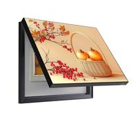 Wall Mounted Hide Meter Electric Hide Counter Decorative Upward Opening Electrical Panel Paintings Entrance Hall and Living Room(D,50x60cm)