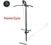 Wall-Mounted Home Gym with 2 Pulleys Cable Pull-Up Station Bar Training vidaXL