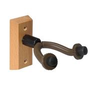 Wall mounted hook, straight model, wood, with deluxe turnable holder, for guitar