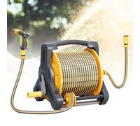 Wall-Mounted Hose Reel with Automatic Guide Rail, 10-40m, Compact Design, No Installation Required, Handle for Easy Watering and Car Wash