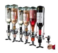 Wall-Mounted House Liquor Dispenser | Alcohol Station Cocktail Tap, Push-Release Valves, Home Bar, Man Cave | Easy Assemble (6 Bottle)