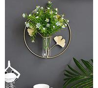 Wall-Mounted Hydroponic Planters, Wall Hanging Planter Containers with Glass Cup Vases, Home Decor Geometric Terrariums, Gift for Home Wedding Outdoor Indoor Centerpieces Decor