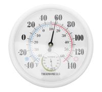 Wall Mounted Hygrometer for Indoor and External Use | Built-in High-precision Sensor, Realtime Temperature and Humidity Display, Plastic White Finish, Easy Wall Installation