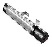Pro Breeze Halogen Infrared Patio Heater - Wall Mounted Electric Heater With Remote Control for Garden/Outdoor - 2 Heat Settings (1KW &/2KW) - Fixtures & Fittings included
