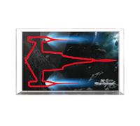 Wall-mounted integrated Acrylic Display Case for Lego 75442 Starfighter Set, Dustproof Transparent Box - Only Display Case, Display Box Compatible with Lego 75442