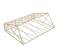 Wall Mounted Iron Magazine Rack Golden Finish Decorative Organizer | No-drill wall installation, space-saving storage for offices and entryways, Nordic minimalist contemporary style, metal craft