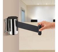 Wall-mounted Isolation Belt,queue barrier,Wall Mount Retractable Belt Barrier Stainless Steel Rope Barrier Outdoor Ribbon Barrier Control Crowd for Museum, Factory, Cinema (Size : 5m) (Size : 3m)