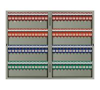 Wall Mounted Key Box Holder for 24 32 48 72 96 120 Keys Optional Cabinet Steel Security Case with Colorful Labels (96 Keys) and nized Key Storage Solution