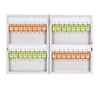 Wall Mounted Key Cabinet 32 Key Capacity Cold Rolled Steel Lockbox Key 4 Secure Storage for Home & Office