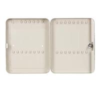 Wall Mounted Key Cabinet 48 Key Capacity Heavy Duty Steel Key for Business Management Secure Key Storage Beige 32 Keys Included