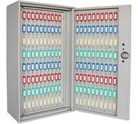 Wall Mounted Key Cabinet with 300 Positions Key Tags & Security Box Stainless Steel Key Silver Perfect for Home Office and Business Use