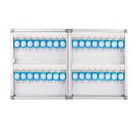Wall Mounted Key Safe Cabinet - 32 Adjustable Positions Secure Lock Box for Home Office or Business - Grey Key Storage Solution for Easy Access and nization