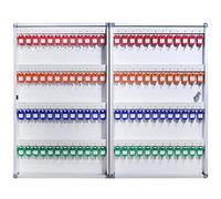 Wall-Mounted Key Storage Cabinet 96-Key Capacity Aluminum Alloy Key Holder Home ion Solution Key Keeper Box for Easy Access and Security