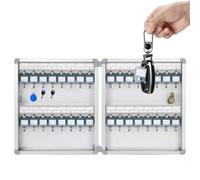 Wall-Mounted Key with Lock Key for Home & Office 32-Key Capaci with Labels Secure Key Box for Business & Personal Use