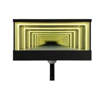 Wall Mounted Keychain: LED Soft Lighting Infinity Mirror Style Hanging Holder Heavy Duty Design | For Car Garage, Entryway, Home, Outdoor Christmas Gate, U