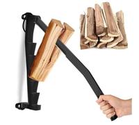 Wall Mounted Kindling Splitter with 180° Pivot Handle and Locking Ring | Portable Manual Fire Wood Kindling Splitter Firewood Cutter Heavy Duty Log Splitter Wood Splitter for Indoor Outdoor,A