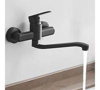 Wall Mounted Kitchen Faucet 30 cm Swivel Brass Tap for Hot & Cold Water Ideal for Kitchen & Bathroom & Stylish Design Easy Installation