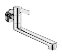 Wall Mounted Kitchen Faucet Flexible Rotating Spout Water Sprayer System