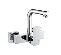 Wall Mounted Kitchen Mixer tap,for Sinks,Laundry Sink,304 Stainless Steel rotatable hot and Cold,Wall-Mounted Faucet(2)