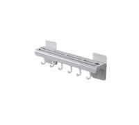 Wall-Mounted Kitchen Rack Knife Holder Storage Shelf with 6 Hooks Cutlery Organizer Household Accessories Gray