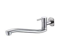Wall Mounted Kitchen Sink Faucet 30cm Chrome Brass Cold Water Tap Swivel Spout Sink Mixer for Kitchen and Bathroom Use