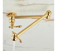 Wall Mounted Kitchen Sink Taps Cold Water Rotating Folding Sink Faucet Brass-Chrome Plated