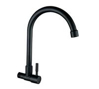 Wall Mounted Kitchen Tap Only Cold Water Stainless Steel Single Hole Balcony Sink Faucet-A