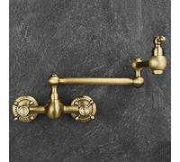 Wall Mounted Kitchen Taps Antique Brass Kitchen Taps Mixer Wall Mounted-Antique