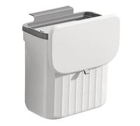 Wall Mounted Kitchen Trash Can with Lid Hanging Countertop Waste Bin Stylish Bathroom Recycling Basket White Space Saving Garbage Container for Home Decor