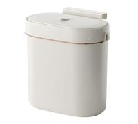 Wall Mounted Kitchen Trash Can with Lid | Space Saving Hanging Garbage Bin | for Cabinet Door | Hygienic Touch-Free Waste Basket | for Kitchen Bathroom | White | 7L/9L(9L)