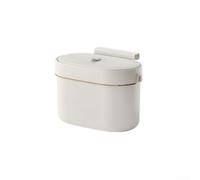 Wall Mounted Kitchen Trash Can with Lid | Space Saving Hanging Garbage Bin | for Cabinet Door | Hygienic Touch-Free Waste Basket | for Kitchen Bathroom | White | 7L/9L(7L)
