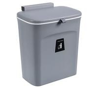 Wall Mounted Kitchen Trash Can with Lid Space Saving Hanging Waste Bin for Cabinets Camping Bathroom Auto Size 29.5 x 16 x 26 cm Ideal for Small Spaces
