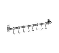 Wall-Mounted Kitchen Utensil Holder with Removable Hooks, 6/8/10 Hooks, 50cm Long - Mestoli da Cucina for Space-Saving nization