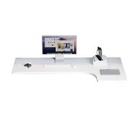 Wall-Mounted L-Shaped Corner Table, Wooden Folding Computer Table, Simple Study Table, Floating Folding Table, Suitable for Study Room, Bedroom, Bathroom or Balcony White,120cm