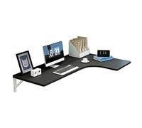 Wall Mounted L-Shaped Folding Drop Leaf Dining Table - Compact Wooden Desk for Corner Home Office Space Black 120x70x50cm/47.2x27.5x19.6in - Space-Saving Solution