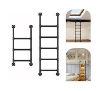 Wall Mounted Ladder For Home Apartments High Loft Attic Bed Step Ladders Fire Escape Ladder For High Entrance Attic Egress, Bunk Bed Climbing(Wit,100cm/39in)