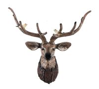 Wall Mounted Large Stag Head Vintage Reindeer Deer Stags Antlers Head Sculpture Wall Decor Wall Background For Family, Office, Hotel