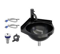 Wall Mounted Laundry Sink Stainless Steel Triangular Semicircular Wash Bowl with Tap - Stainless Steel Utility Sink - For Entrance Area, Laundry Room, Garden, Patio, Bathroom, Kitchen, Home