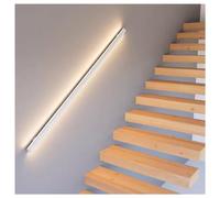 Wall-Mounted LED Aluminum Handrail for Staircase - 39.3" Entry Assist Railing, Modern Passage Lighted Stair Support (White, Left Side)