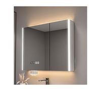 Wall-Mounted LED Bathroom Mirror Cabinet - Dimmable Illuminated Storage Cupboard 80cm/31.5in White Vanity nizer - Stylish and Functional Wall-Mount Design