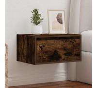 Wall Mounted LED Bedside Cabinet Floating Nightstand Side Table LED Lights Unit