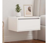 Wall Mounted LED Bedside Cabinet Floating Nightstand Side Table LED Lights Unit